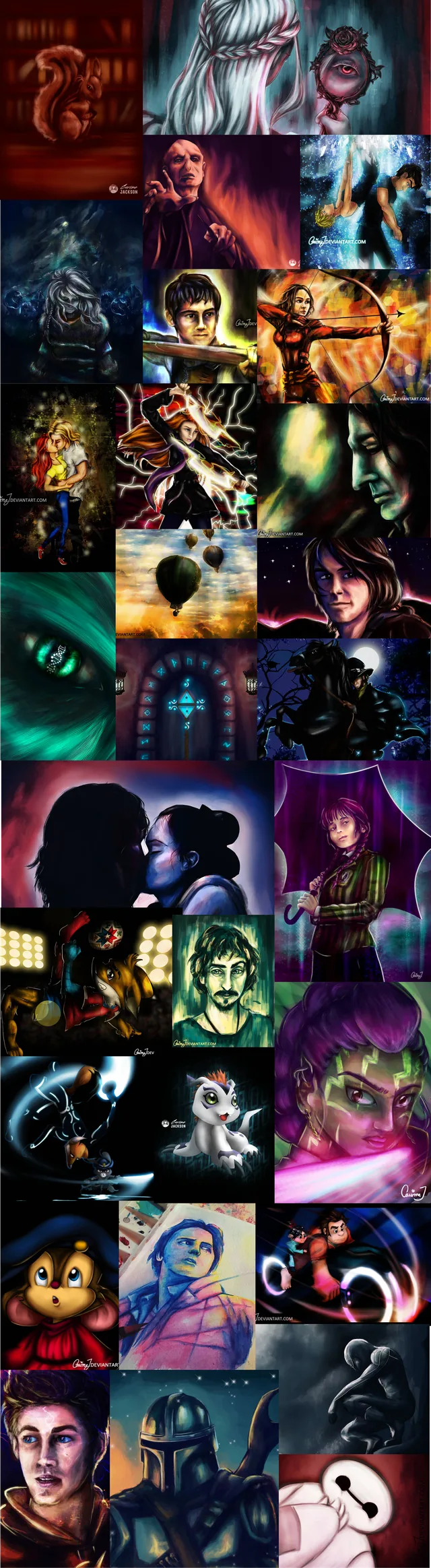 Collage de pinturas semirrealistas de Carime Jackson